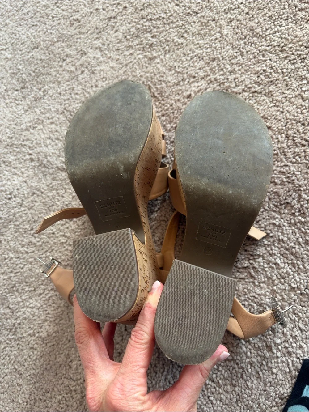 Schutz size 7.5 platform sandal